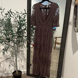 Wishlist Mauve Lace Dress